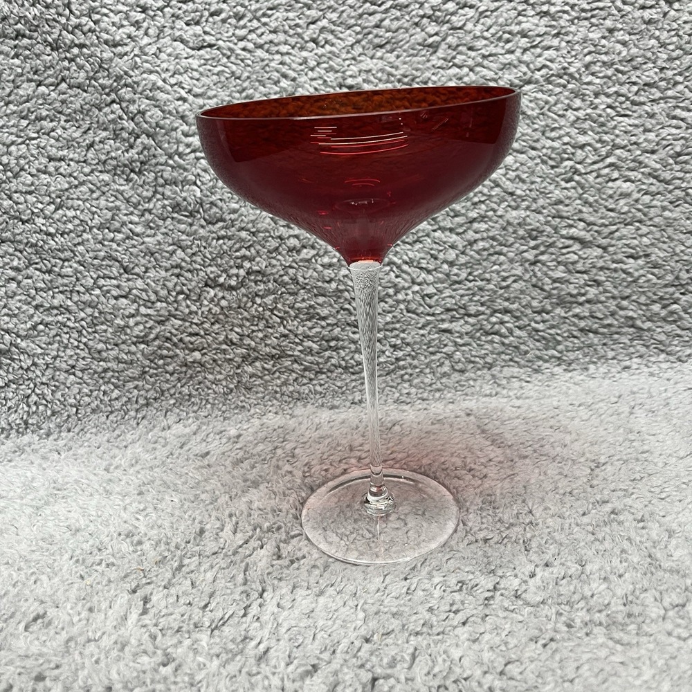 Ruby Red Cocktail‎ Martini Margarita Glass Clear Stem 8"